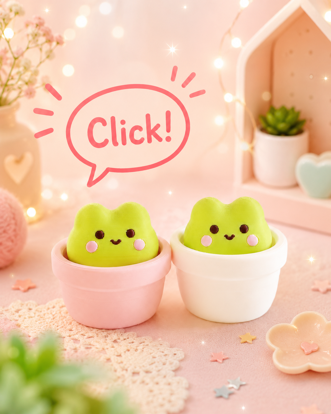 Frog Plant Pot Clicker